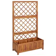 Raised Bed with Trellis 85x38x150 cm Solid Acacia Wood vidaXL