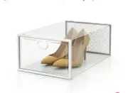 Pinkpum Clear Shoe Storage Boxes, Stackable Organizer for Closet, 12 pack, Large