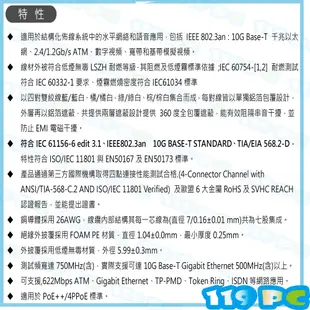 CAT6A FFTP 雙隔離遮蔽鋁箔多股線電梯專用 網路線 50米100米150米200米 裸線藍色~119PC