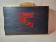 Backgammon ELLIOT STEIN Game Set, Wood Suitcase Board Pieces, New