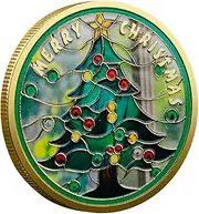 Christmas Challenge Coin - Home Decorations, Keepsake Coin | Holiday Commemorative Coin, Christmas Stockings, Blessing , Decorations, Art Ornaments 1.57 Inch