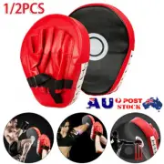 Boxing Focus Pad Hook Jab Mitt target Kick Curved MMA Martial Arts Training