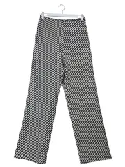 SEED Heritage Black & White Stripe Pattern Satin Pants Size 8 BNWT
