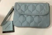 Cynthia Rowley Women's Purse Clutch Wristlet Light Blue Color Quilted NWT