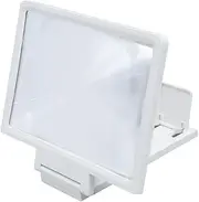 MUELODSIC Screen Magnifier for Cell Phones Amplifier with Foldable Holder Stand for Movies and Videos Compatible with All Smartphones White