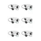 6PK Antheia Green Homewares Metal Plant Pot Trolley Stand Home/Garden Rack 22cm