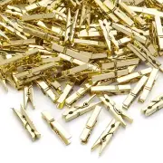 200 Pieces Photo Clips,Mini Rose Rold Plastic Utility Paper Clip Clothespins ...