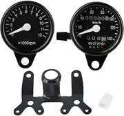 Zohisin Iron Mechanical Dual Instrument Electronics Tachometer Guage Odometer With Backlit Display For Easy Night Reading High Accuracy Stable Performance Long