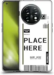 [Head Case Designs] Custom Customised Personalised Luggage Tags Army Green Soft Gel Case Compatible with OnePlus 11 5G