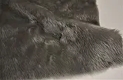 Plain Fun Faux Fur Fabric Material Silver Grey