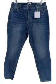 NWT Pistola Women’s High Rise Skinny Jeans Plus Sz 20W Folk Song Medium Wash