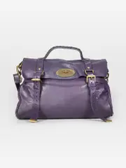 Purple Leather Alexa Handbag