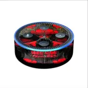 Skin Decal for Amazon Echo Dot (2nd gen) / Dark Flowers Skull Art