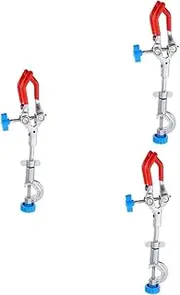 Gatuida 3pcs 3 Lab Clip Condenser Holder Laboratory 3 Finger Clamp Laboratory 3 Jaw Clip Laboratory 3 Prong Finger Clamp Adjust Jaw Clamp 3 Prong Swivel Clamp 3 Jaw Clamp 3 Prong Clip Iron