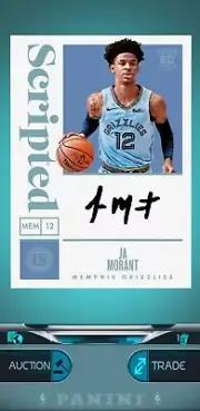 DIGITAL CARD PANINI NBA DUNK 2019/20 JA MORANT ENCASED SCRIPTED RC AUTO