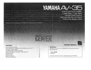 Yamaha AV-35 Amplifier Owners Manual