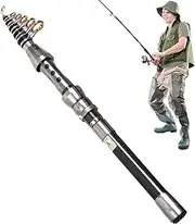 Telescopic Fishing Pole - Retractable Travel Fishing Rod,Lightweight Stream Aquatic Life Catching Wand Anti-Tangling Outdoor Gear