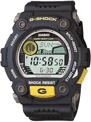 CASIO Men's G-Shock Tide/Moon Worldtime Digital Watch, Grey Dial, Blue Band