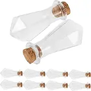 CORHAD 10 Pack Mini Glass Bottles Cork Lids Tiny Jars for Art Decor Diy Projects Decorative Bottles