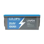 [EU Direct] GELEIPU 24V 25.6V 100Ah LiFePO4 Battery, 2560Wh Rechargeable Lithium Battery Built-in 100A BMS, Perfect for