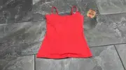 NWT ROUTE 66 WOMENS CAMI SHELF BRA RED ORANGE XS S M L XL