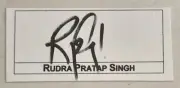 R P SINGH CRICKET SIGNED IN PERSON NEAT CUT CARD INDIA AUSTRALIA