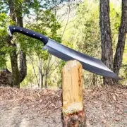Custom Handmade Carbon Steel Blade Modern Viking Machete Sword | Hunting Camping