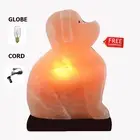 Salt Lamp Romantic DOG Shape Hand Crafted Ionic Air Purify Cord & GLOBE