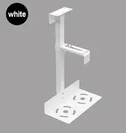 PC Case Holder Under Desk Wall Side CPU Stand Adjustable Computer Mainframe Hanger Host Box Stand Bracket Rack Universal White