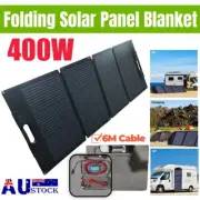 12V 400W Folding Solar Panel Blanket Kit Flexible Solar Mat Mono Power 6M Cable