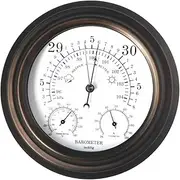 Yajuyi Analog Dial Weather Station with Thermometer Hygrometer Barometer for Yachting and Warehouses