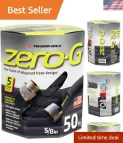 Garden Hose 5/8 Inch Vinyl Aluminum Light Weight Kink-Free 50 Ft