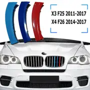 1set 3pcs M-Color For BMW Grille Insert Trims Stripe For X4 X3 E83 2003-2010 F25 F26 2011-2017 G02 G01 2018-2023 For F25 F26 11-17