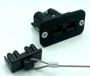 Anderson Plug flush Mount Cover Bracket SB50 countersunk bolts inc Black & Cap