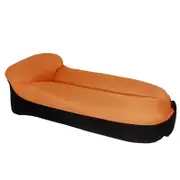 Inflatable Lazy Sofa Orange Inflatable Mattresses & Airbeds