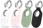 HEYUS [4 Pack] Case for Samsung Galaxy Smart Tag 2 Cover Protective Silicone Protectora Case with Keychain