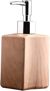 Home Hotel Home Soap Dispenser Ceramics Portable Wood Grain Shower Gel Bottle Kitchen Hotel Bathroom Liquid Soap Dispenser Soap Lotion Shower Dispenser(A)