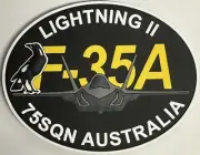 F-35A 75SQN Air Force PVC Patch Australia