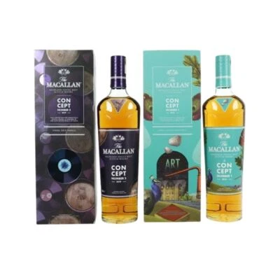 The Macallan Concept No 1 and Concept 2 : Set : 2 X 700ml @ 40% abv