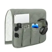 Sofa Armrest Caddy, Waterproof Bedside Storage Organizer, Non Slip Armchair P...