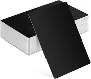 NUOBESTY Metal Cards Blank 50pc Business Cards Metal Finish for Custom Engraving