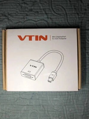 VTIN Mini Display Port To VGA Adapter Cord White