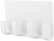 Adhesive Wall Hook Super Value Phone Charger Holder Rack Home Storage Hanger for Bathroom Kitchen (White)