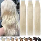 Tape Attached 100% Remy Human Hair Tape In Hair Extensions Skin Weft Full Thick