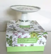 Portmeirion Botanic Garden Cyclamen Mini Footed Cake Plate NIB