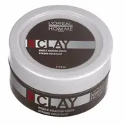 Loreal Homme Clay Strong Hold Matt Clay Mens Hair Care