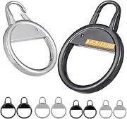 Heavy Duty Zipper Pull Replacement Handle Mend Fixer Tab Repair for Shoes, Luggage, Suitcases, Bag, Jacket (Black/Silver)