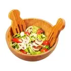Server Non-slip Bamboo Bamboo Salad Claws Salad Spoon Salad Hands Stirring Fork