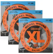 3 Sets - D'Addario EXL110 Nickel Wound Electric Guitar Strings Light Gauge