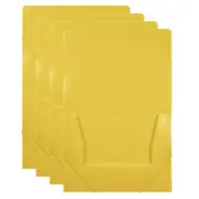 4PK Marbig Document A4 File Organiser w/ Elastic Stationery Paper Storage Yellow